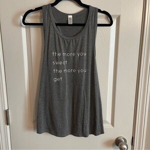 Body Rags Gray Tank Top with Motivational Text